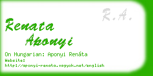 renata aponyi business card
