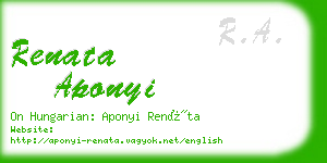 renata aponyi business card